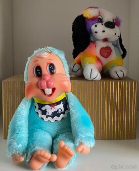 Moncici monchichi moncicak skaredko plysovy psik retro - 3