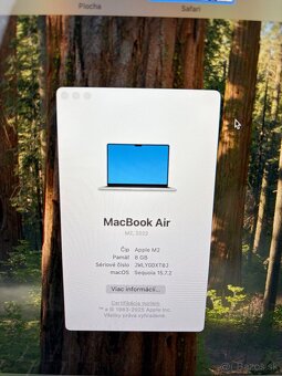 Predam vymenim Macbook Air M2 13,6” 256GB Silver - 3