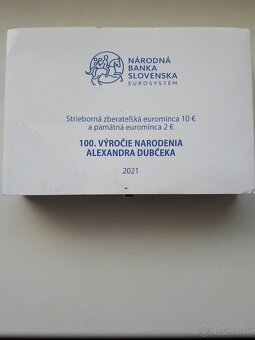 Mince NBS proof dvojička Dubček - 3