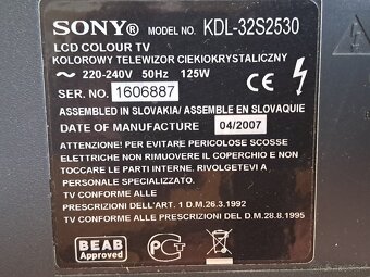 TV Sony KDL-32S2530 - 3