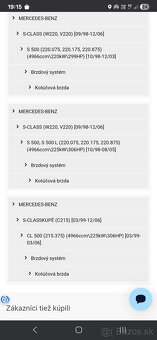 Brzdove kotuce ATE na mercedes S - 3
