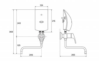 Nový elektrický prietokový ohrievač vody HAKL PM-B SET-P - 3