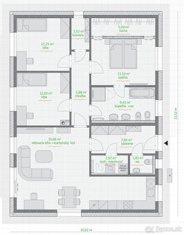 Nový 4-izbový bungalov pri Košiciach už so strechou a oknami - 3