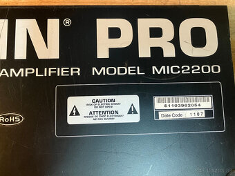 Predzosilňovač Behringer MIC2200 - 3