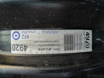 Plechové disky 4x100 R14 54mm - 3