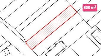 Na predaj stavebný pozemok 800 m² – Komárov - 3
