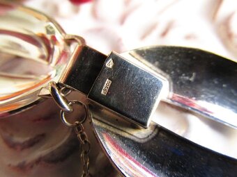 Hrubý starý strieborný náramok, Ag 900 - 3