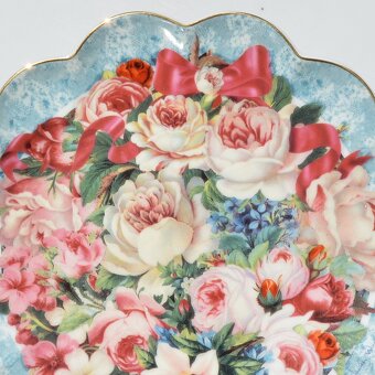 Porcelánový anglický tanier - Rapsódia ruží - 3