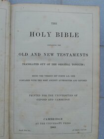 Biblia r.1885 v anglickom jazyku - 3