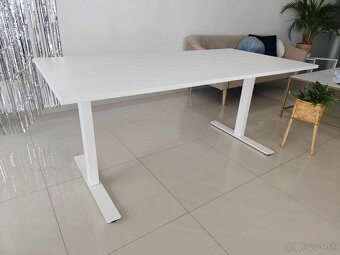 Stôl nastaviteľná výška, biela, 160x80 cm - 3