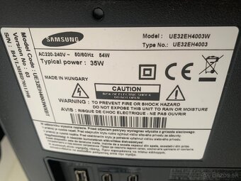 PREDAJ TV SAMSUNG LED HD - 100 % STAV, S DO, ULOPR.80CM - 3