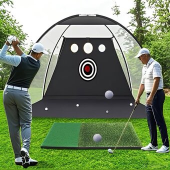 Golf.sada(12 palic a 2x bag), vozik, hitting mat, sietka. - 3