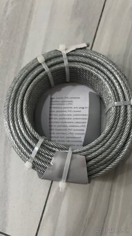 Drôtené lano pozinkované s z PVC, pr. 4 mm x 15 m - 3