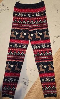 Mikiny,legíny vianočné 134/140 - 3