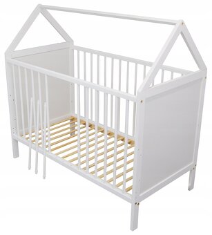 Detská postielka domček 120x60 so zábranou navyše - 3