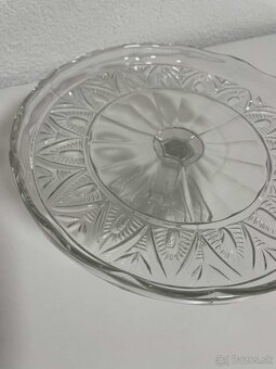 Predám podnos na tortu/dezerty - sklo - 3