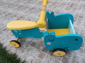 Drevené odrážadlo - Hroch Janod - TOP stav - 3