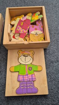 Puzzle, drevené kocky - 3