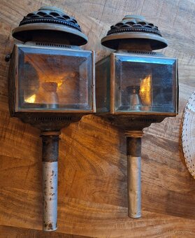 Starožitné párové lampáše-spolu - 3