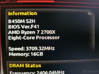 PC Ryzen 7, 16GB RAM, Gigabyte B450M - 3