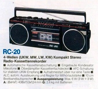 Aiwa Stereo a JVC na 12v 230v aj Baterky - 3