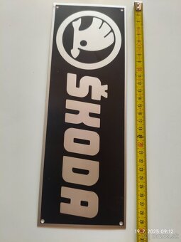 Ceduľa škoda kovová retro originál stará - 3
