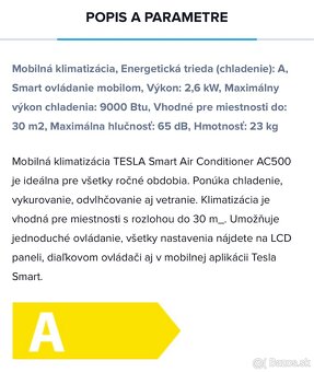 Mobilná klimatizácia Tesla Smart AC500 - 3