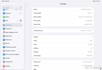 iPad PRO M4 11” 256GB WIFI, BLACK, 51 cxklov, zár. 03/27 - 3