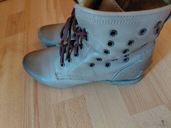 Kožené hnedé členkove čižmy - 3