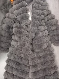 Nádherný nový kabat 2v1 M sivý - 3