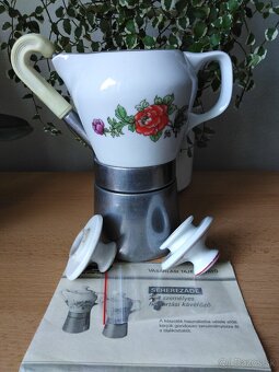 Kávovar "Seherezádé" pre 4 osoby, horná čast je porcelán - 3