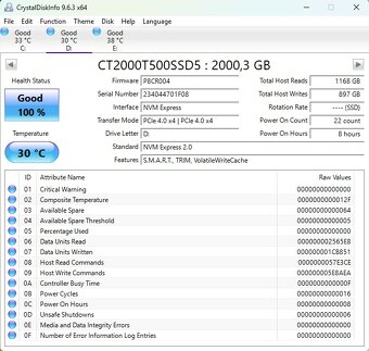 Crucial T500 2TB Heatsink, M.2 2280, NVMe - 3