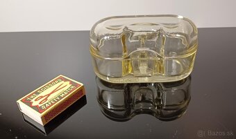 Stará sklenená solnička signovaná top stav - 3