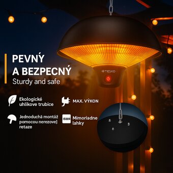 Infračervený ohrievač 1500W na strop - 3