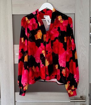 Nová kvetová blúzka s viazačkou v.XL - 3