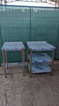 Kuchynský nerezový stôl, pracovný gastro stôl - 3