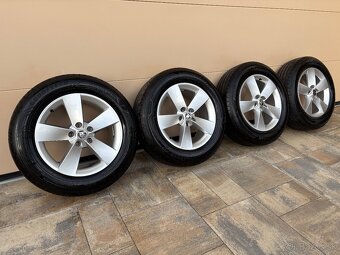 ALU DISKY SKODA5x112 R17+NOVÉ LETNE PNEU GOODYEAR 215/65 R17 - 3