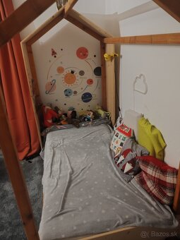 Domčeková posteľ kvalitné drevo 2xmatrac - 3