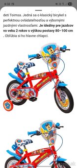 Detský bicykel labková patrola - 3