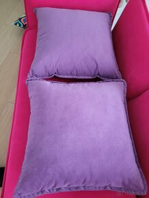 Robustný ružový detský gauč, rozkladacia pohovka - 3