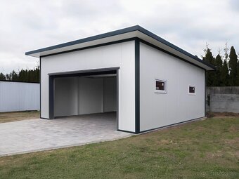 Zateplená garáž zo sendvičového panelu 6x6m. - 3