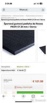Gumová podlaha do fitness 200×100×30 mm – 80 €/ks – Martin - 3