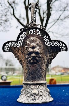 Striebro tepané, svodobný košík - 3