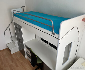 Detská poschodová postel so stolom a skriňou, RUBY IV - 3