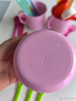nerozbitné hrnčeky ružové Tupperware 3set - 3