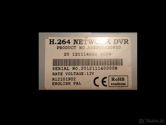 Predám 2 kusy DVR H.264 Network - 8 kanálový (kamerový) - 3