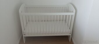 Biela drevená postieľka klups safari žirafa + matrac - 3