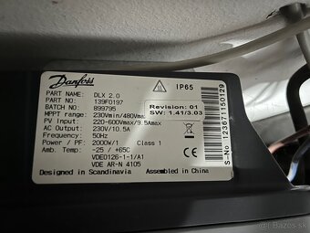 Invertor na fotovoltiku Danfoss + 2,0kW panely (8x250W) - 3