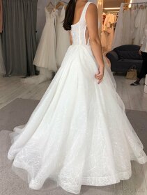 Trblietavé svadobné šaty IVORY - 3
