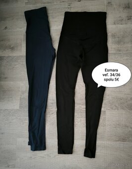 Tehotenské oblečenie XS/S legíny,rifle,tričká. Myprotein,H&M - 3